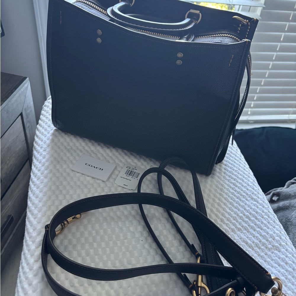 Coach Rogue 30 Black Leather Women's Bag